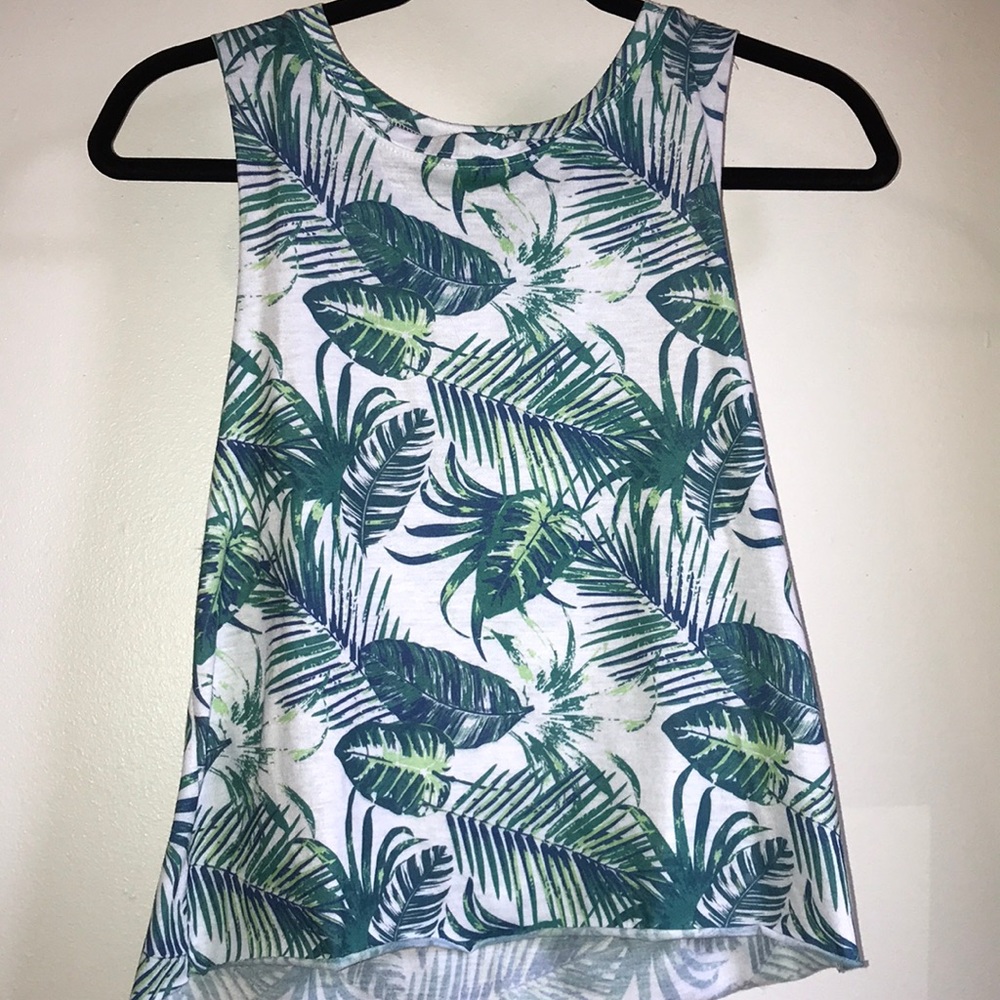 Tropical print tank top